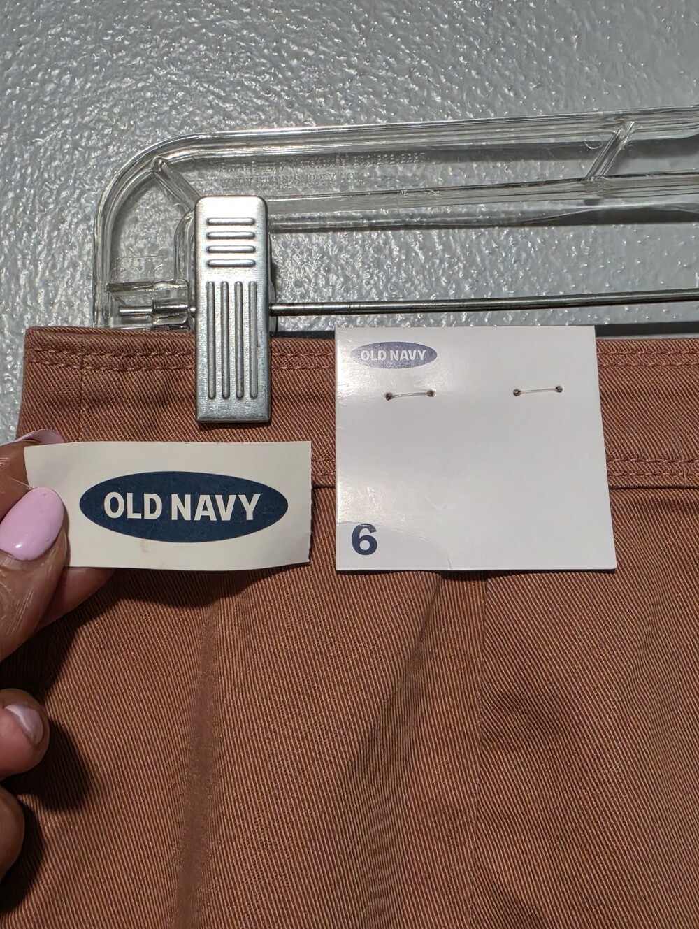 OLD NAVY Mini Skirt Womens Size 6 Tan Brown Button Front Cotton Utility Boho NWT - Picture 5 of 7